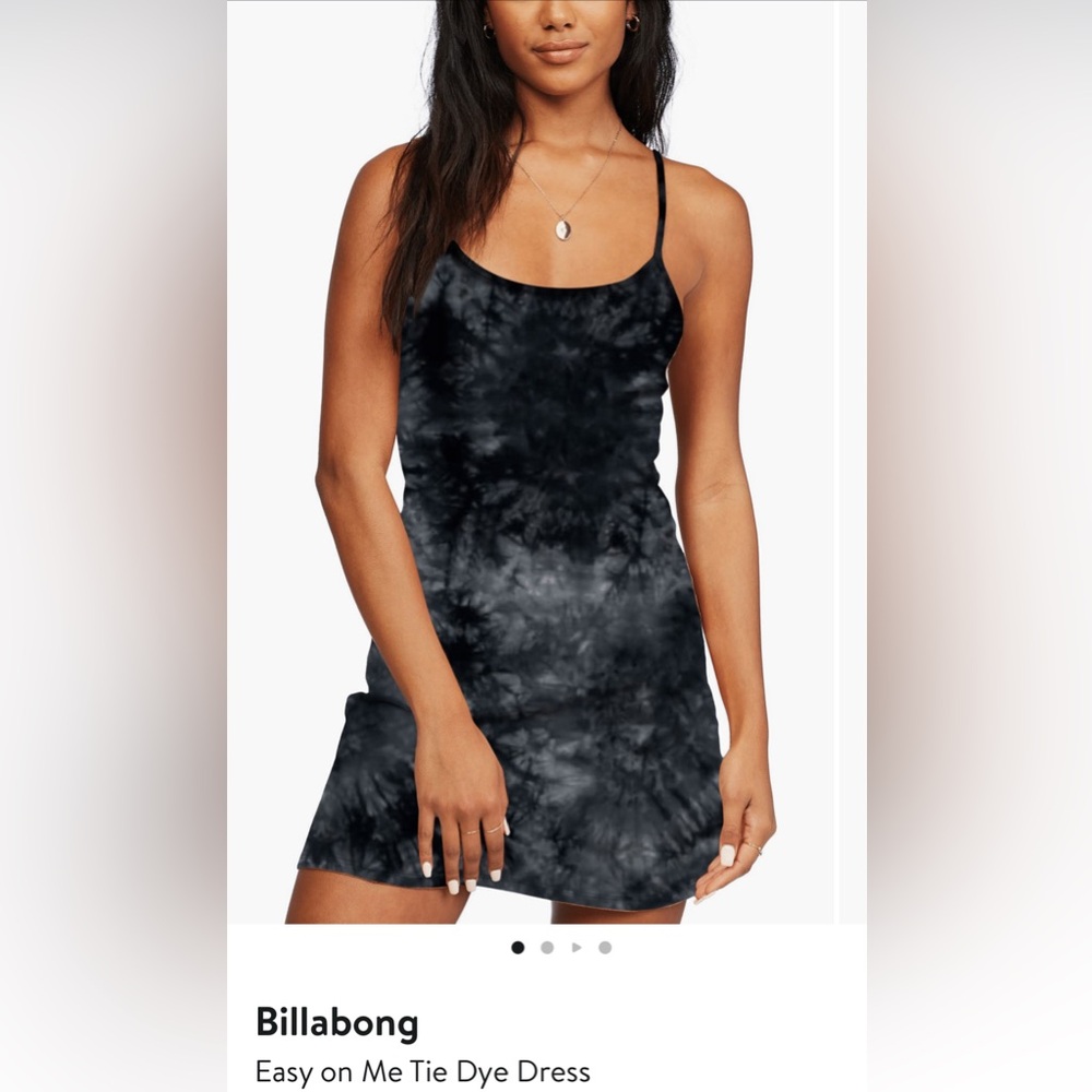 NWT BILLABONG EASY ON ME TYE DIE DRESS BLACK